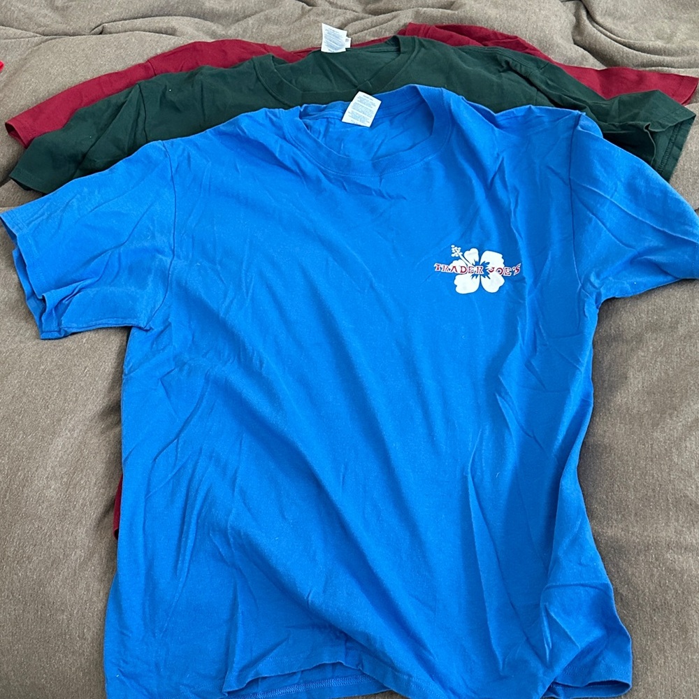 Trader Joe’s T shirts. Size XL (3 colors)